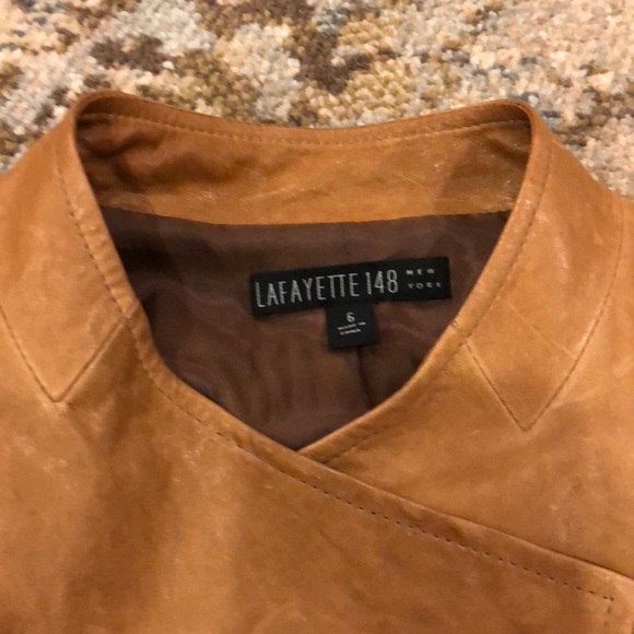 Lafayette 148 leather asymmetrical jacket - Picture 3 of 5